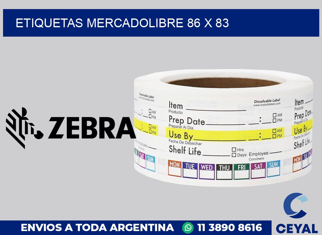 etiquetas mercadolibre 86 x 83