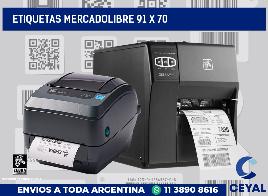 etiquetas mercadolibre 91 x 70