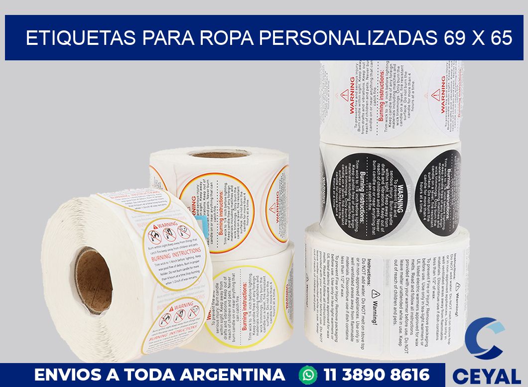 etiquetas para ropa personalizadas 69 x 65