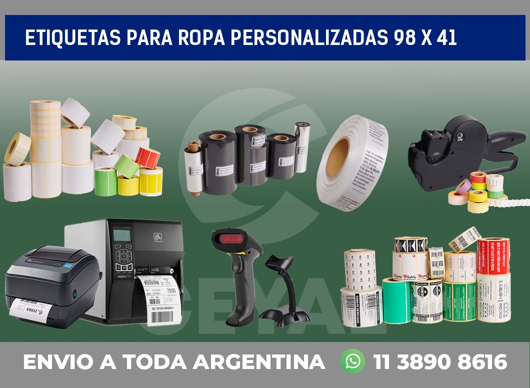 etiquetas para ropa personalizadas 98 x 41
