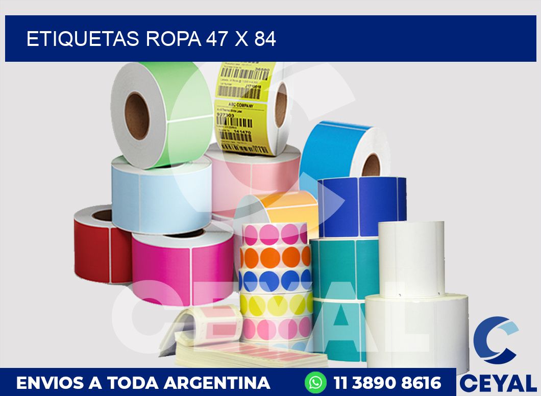 etiquetas ropa 47 x 84