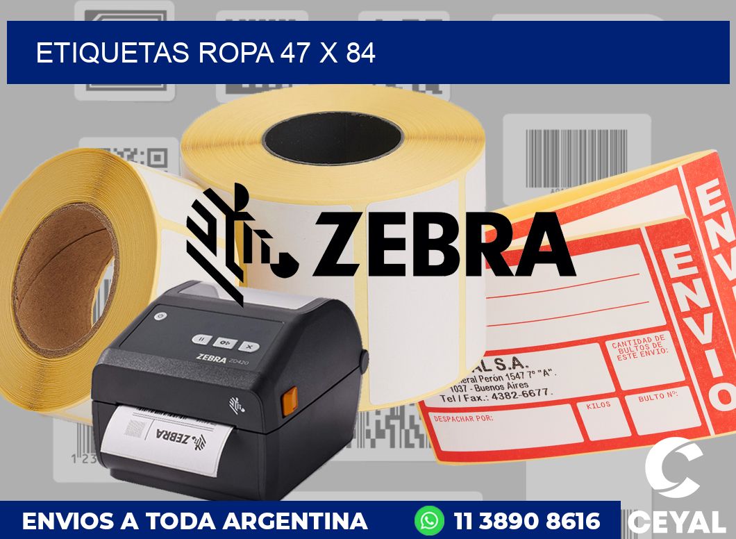 etiquetas ropa 47 x 84
