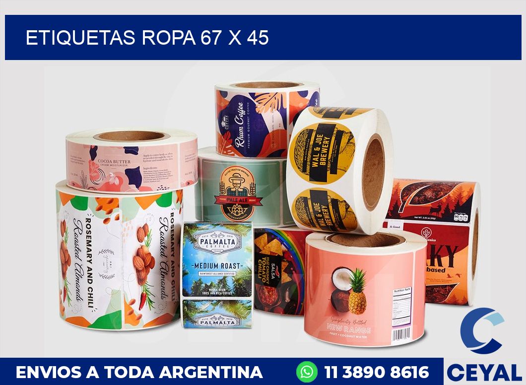 etiquetas ropa 67 x 45