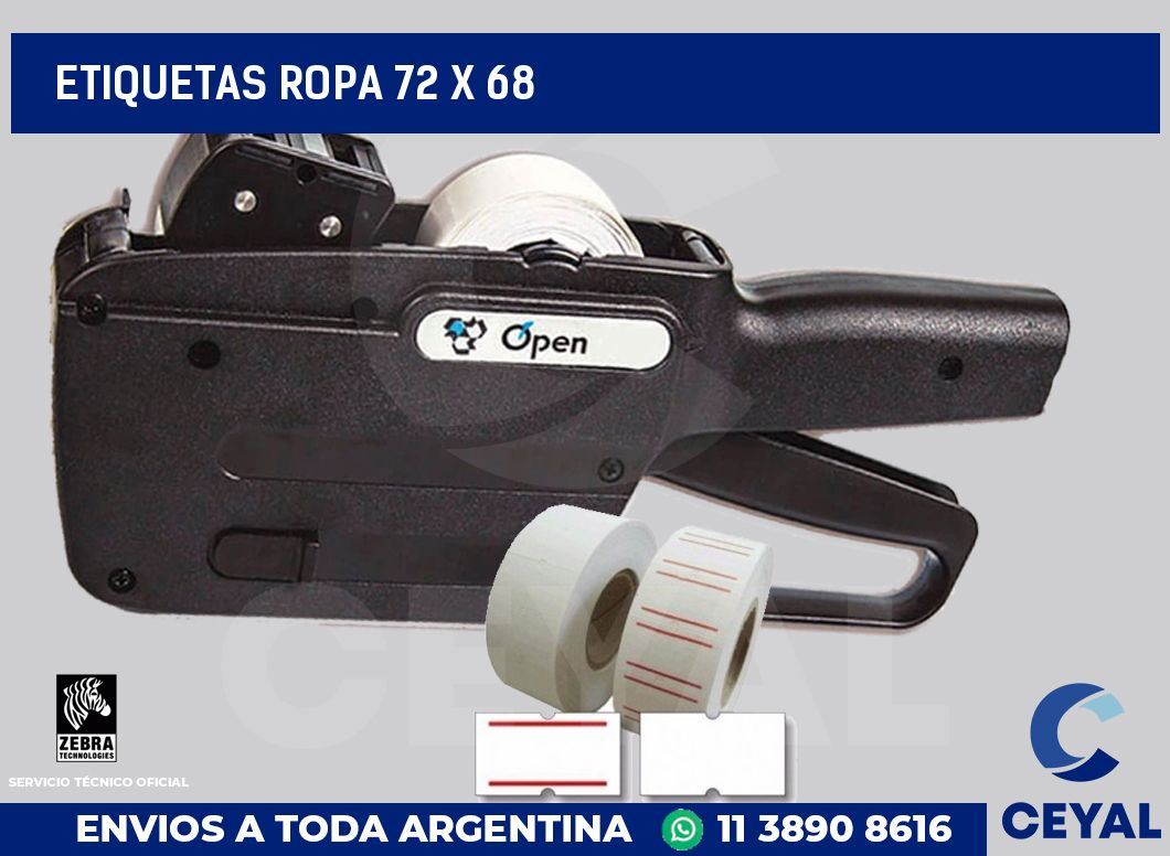 etiquetas ropa 72 x 68