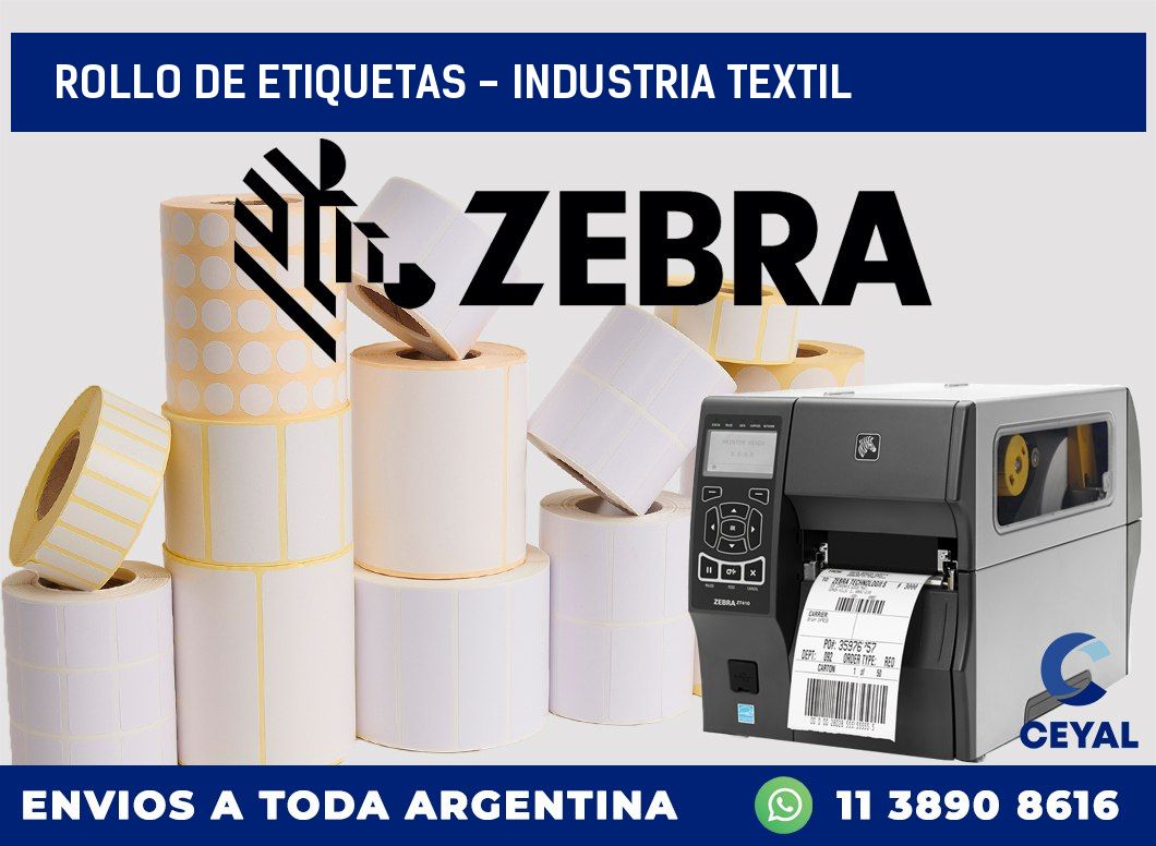 rollo de etiquetas - Industria textil