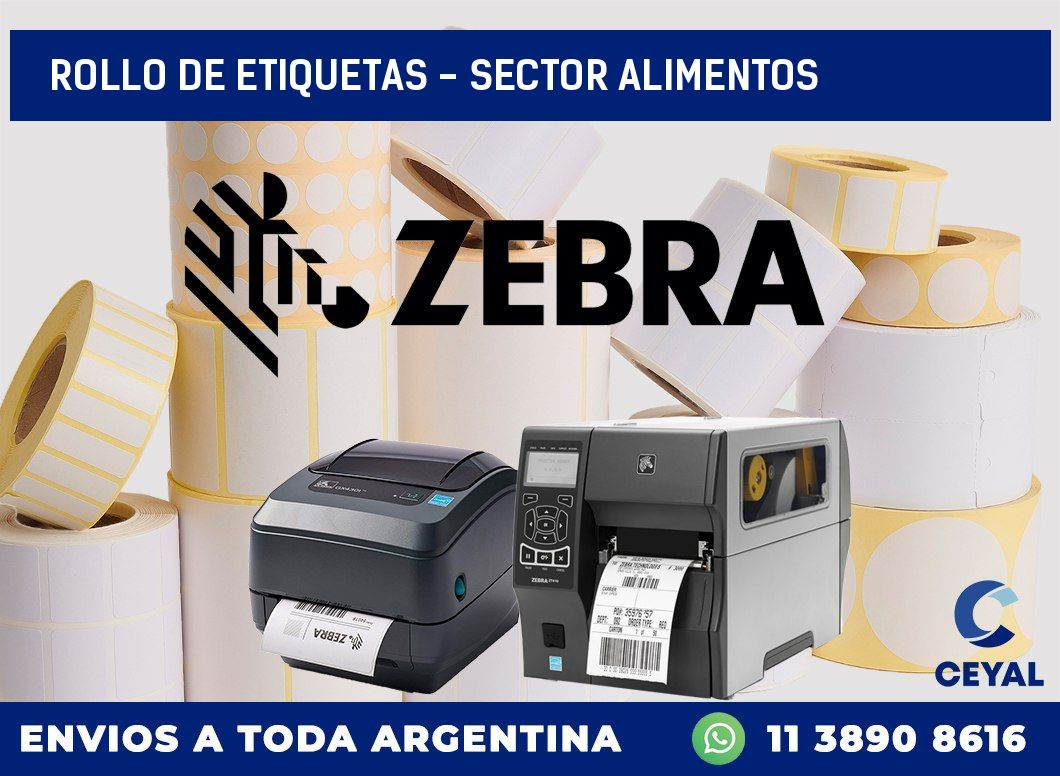 rollo de etiquetas – sector alimentos