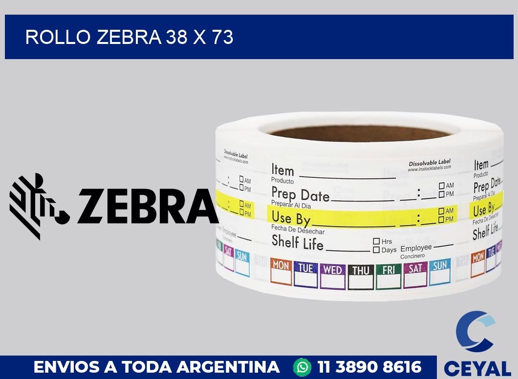 rollo zebra 38 x 73