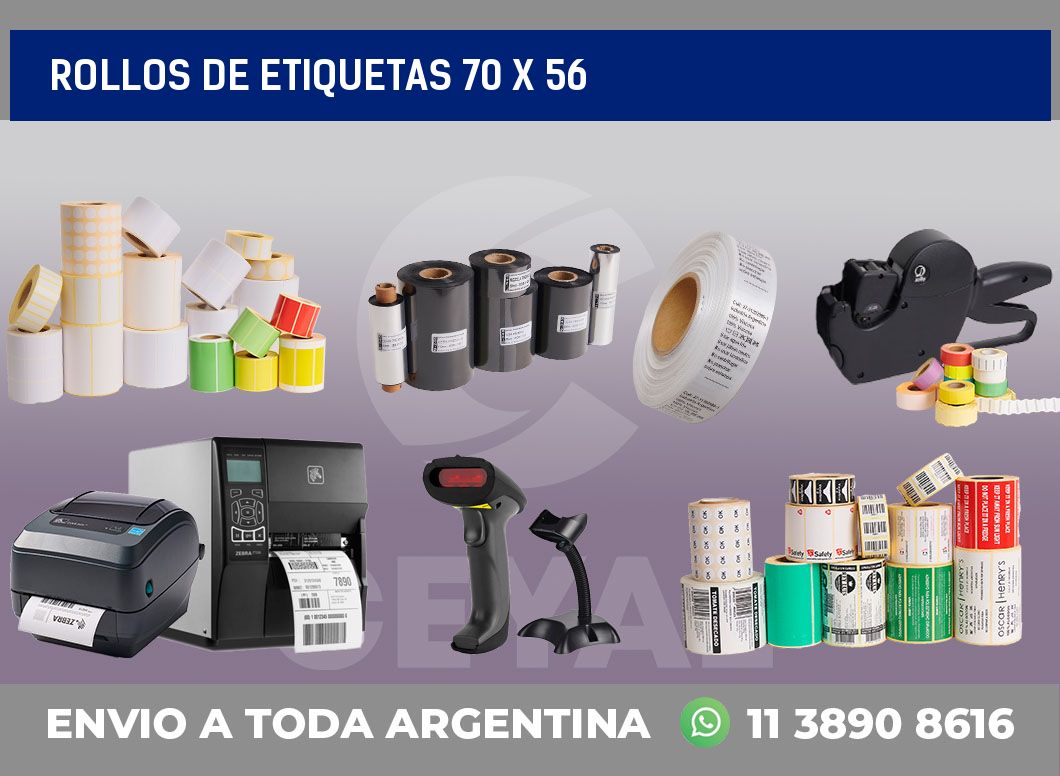 rollos de etiquetas 70 x 56