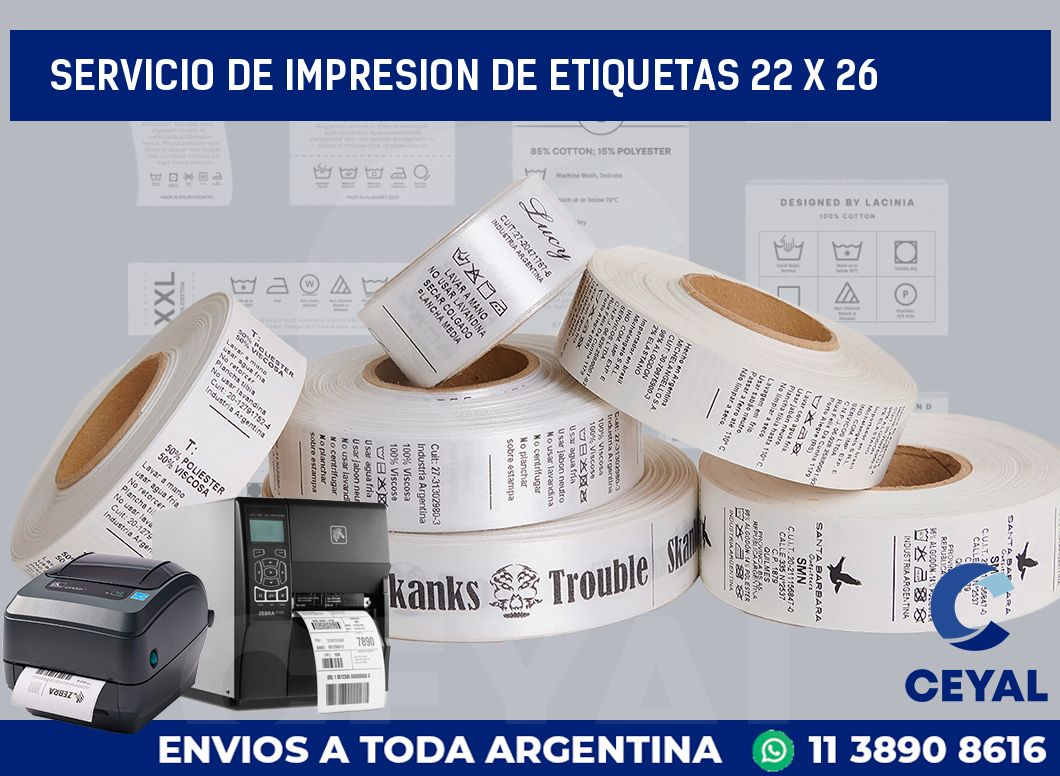 servicio de impresion de etiquetas 22 x 26