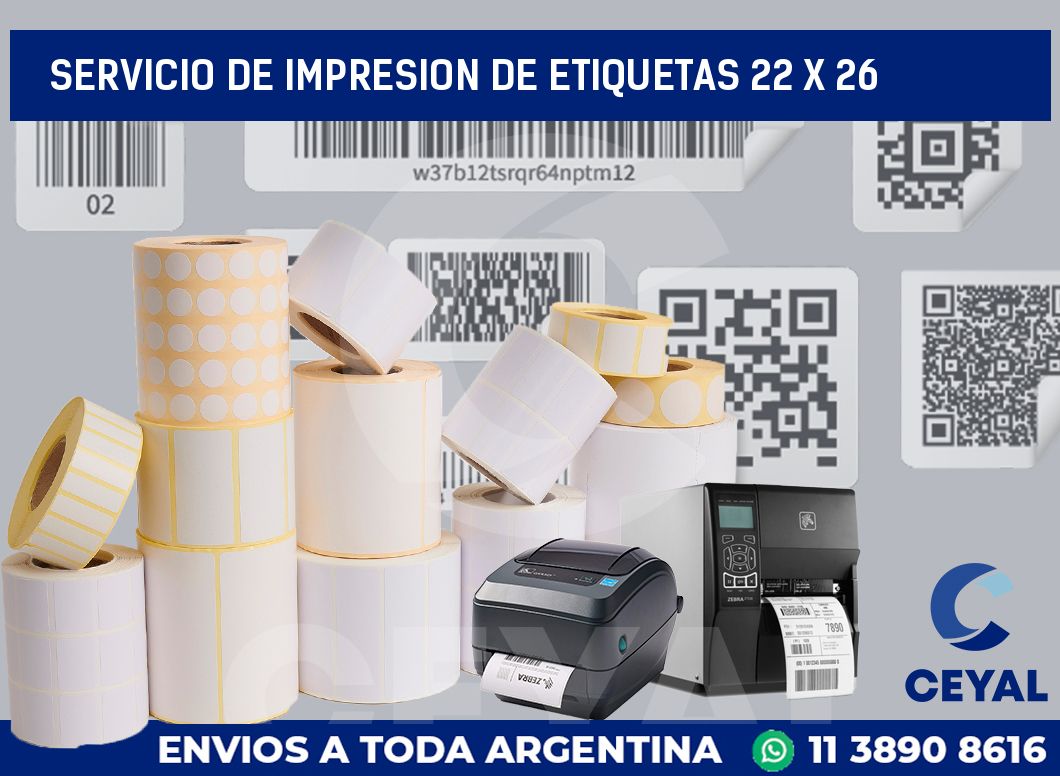 servicio de impresion de etiquetas 22 x 26