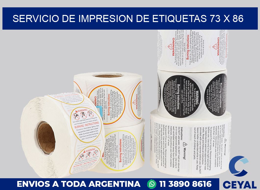 servicio de impresion de etiquetas 73 x 86