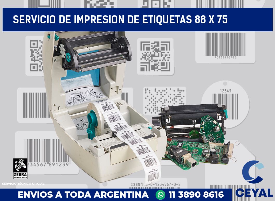 servicio de impresion de etiquetas 88 x 75