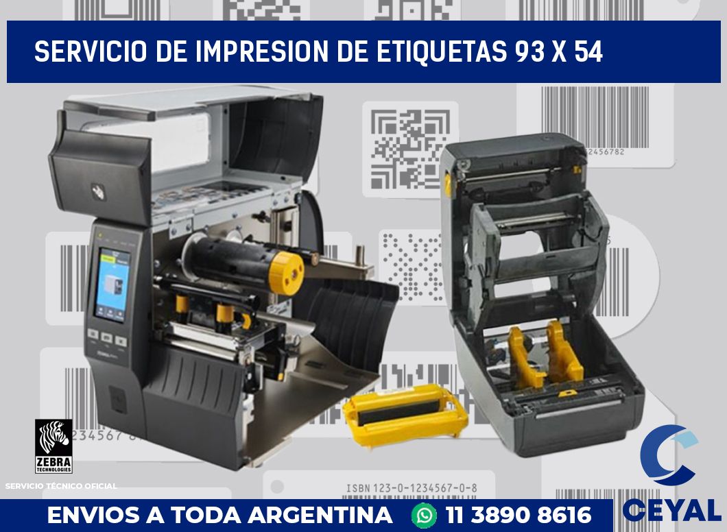 servicio de impresion de etiquetas 93 x 54