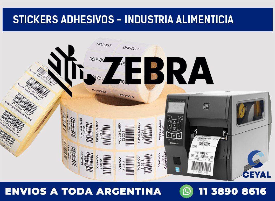 stickers adhesivos - Industria alimenticia