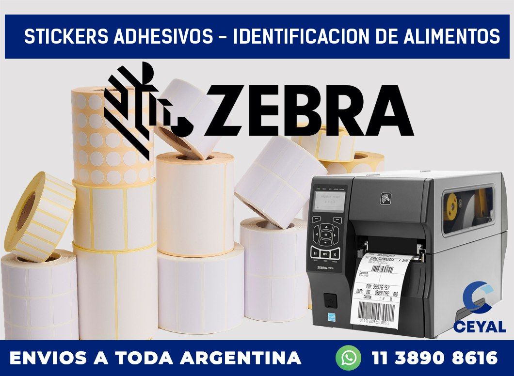 stickers adhesivos – identificacion de alimentos