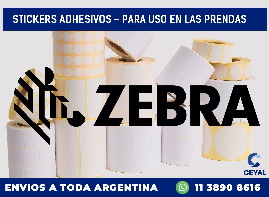 stickers adhesivos – para uso en las prendas