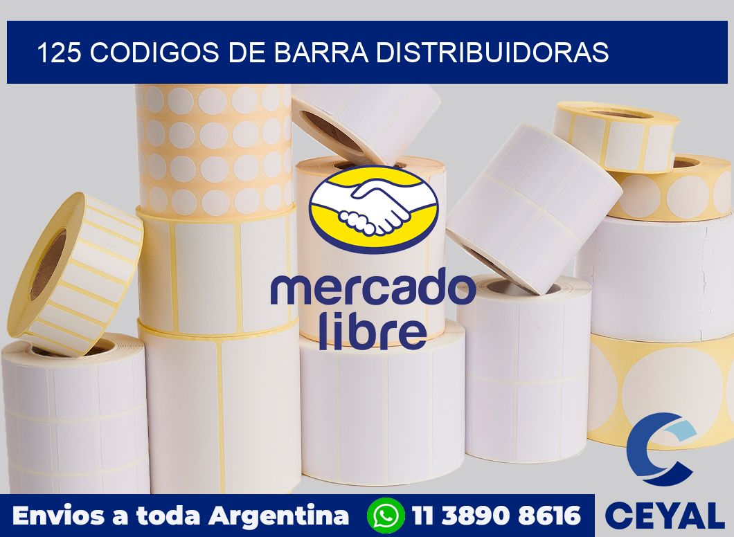 125 Codigos de barra distribuidoras