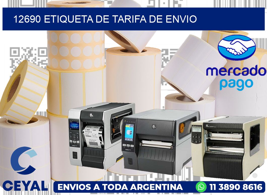 12690 Etiqueta de tarifa de envio