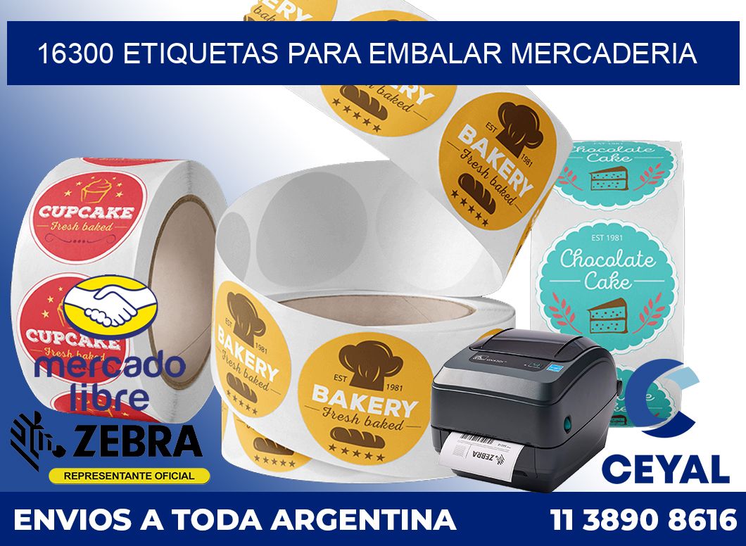 16300 Etiquetas para embalar mercaderia