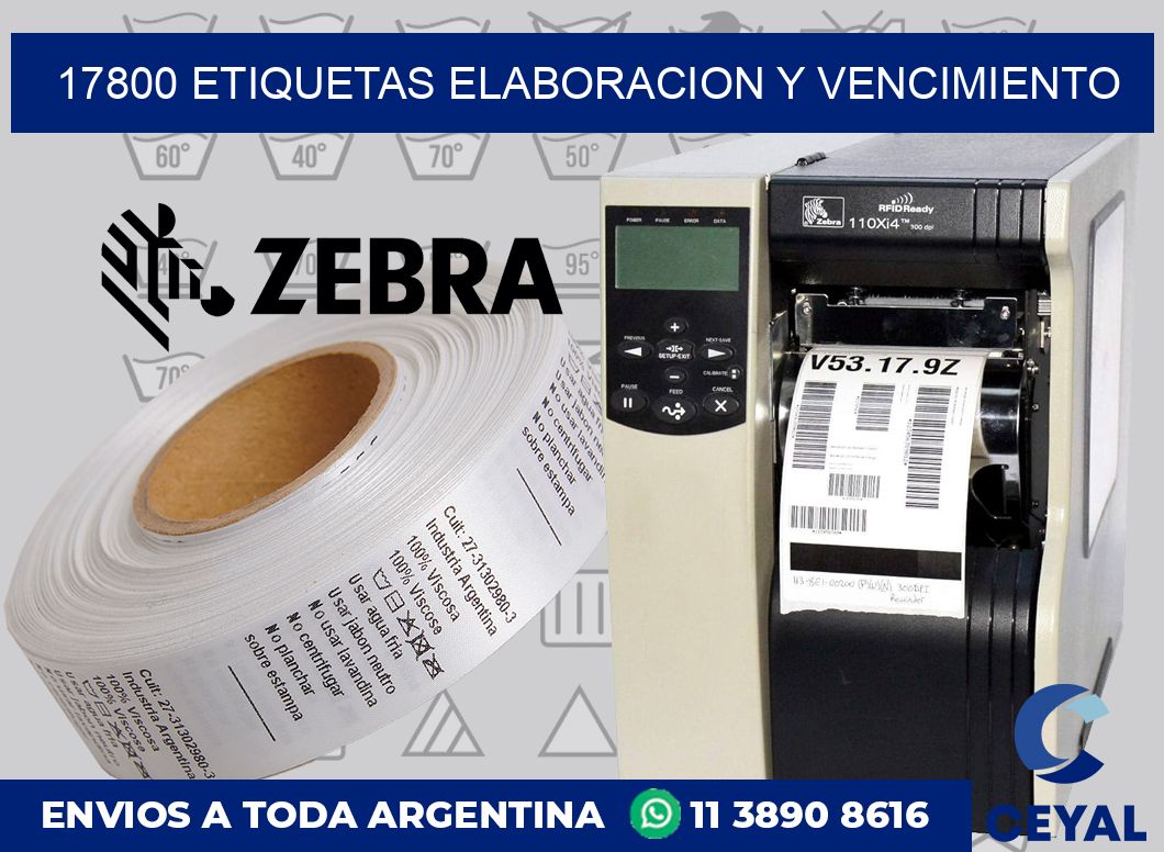 17800 Etiquetas elaboracion y vencimiento