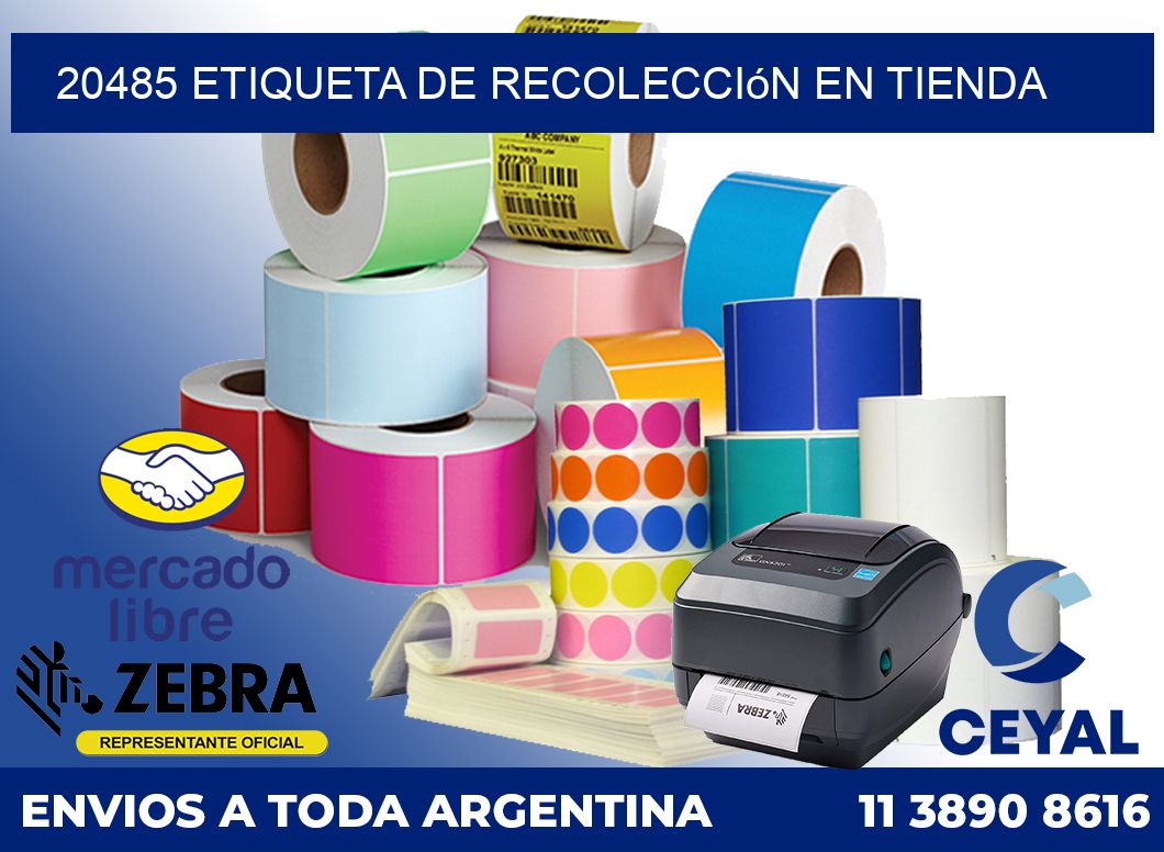 20485 Etiqueta de recolección en tienda