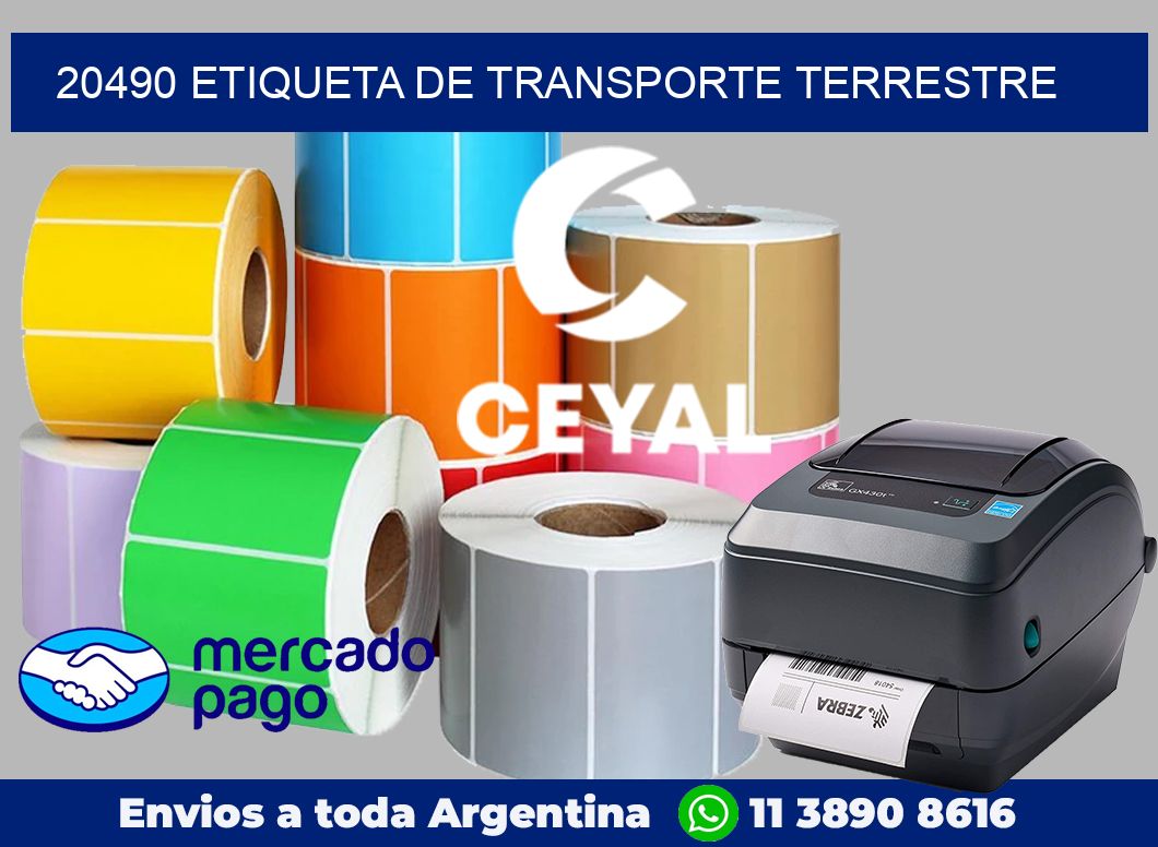 20490 Etiqueta de transporte terrestre
