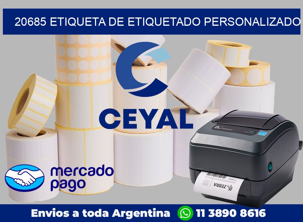 20685 Etiqueta de etiquetado personalizado