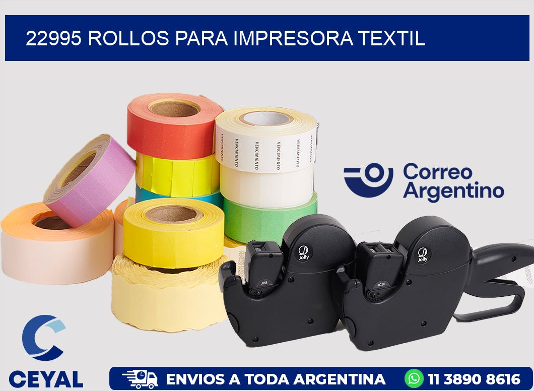 22995 rollos para impresora textil