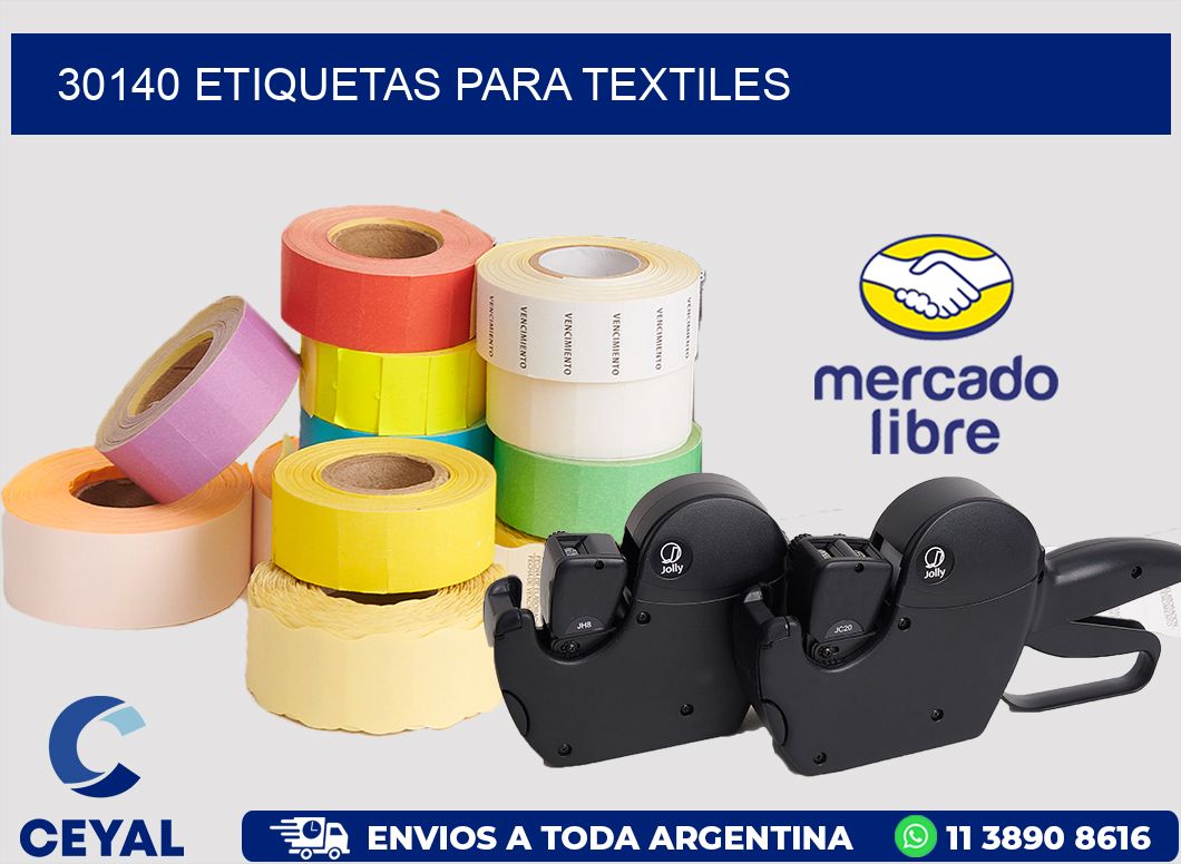 30140 etiquetas para textiles