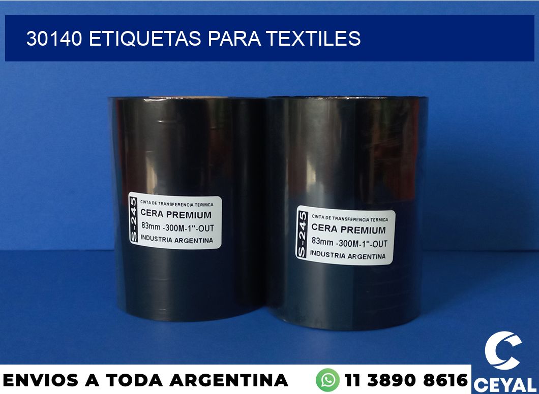 30140 etiquetas para textiles