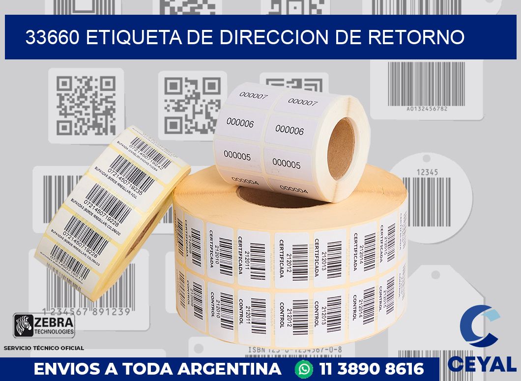 33660 Etiqueta de direccion de retorno