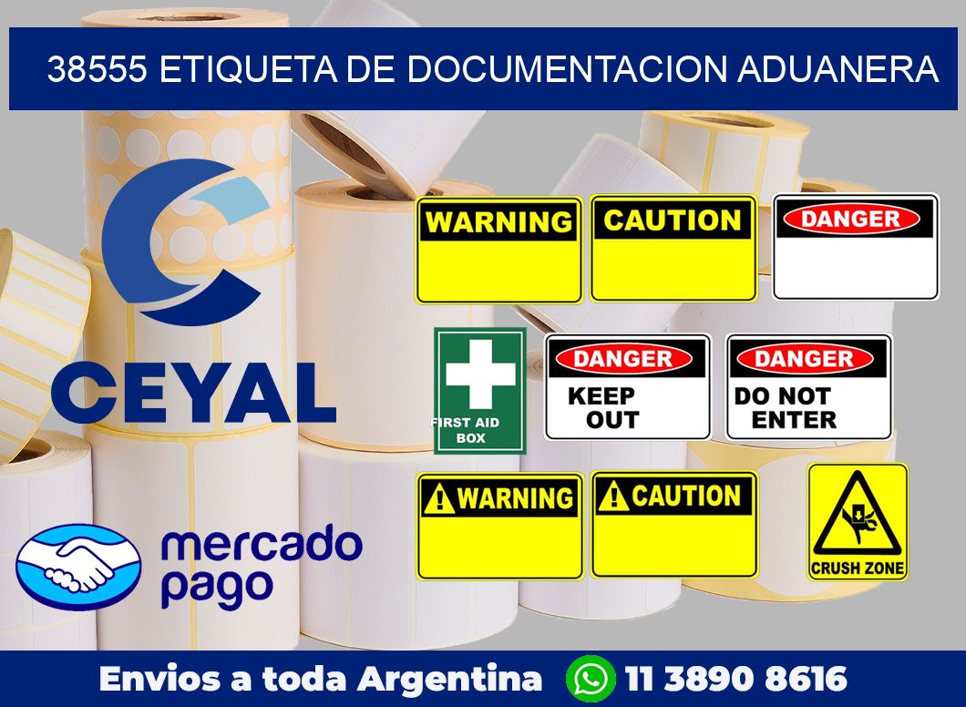 38555 Etiqueta de documentacion aduanera