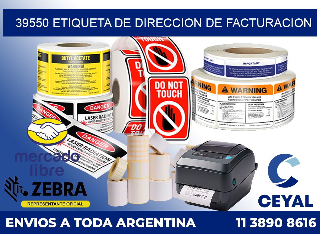 39550 Etiqueta de direccion de facturacion