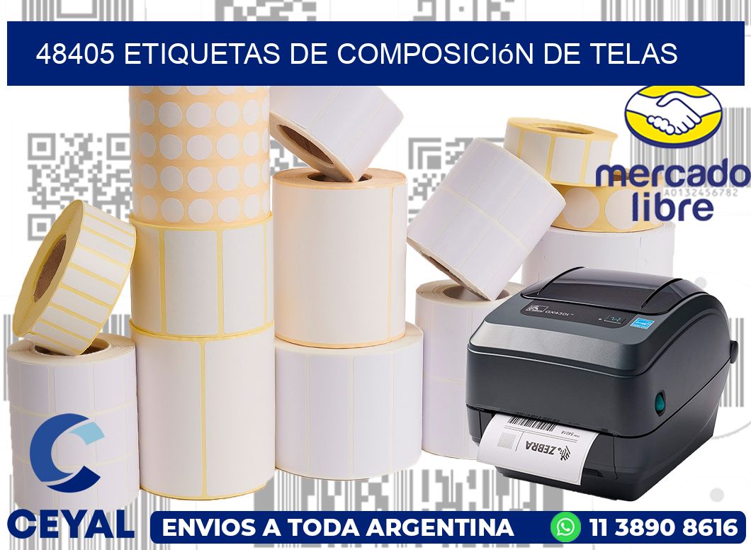 48405 Etiquetas de composición de Telas