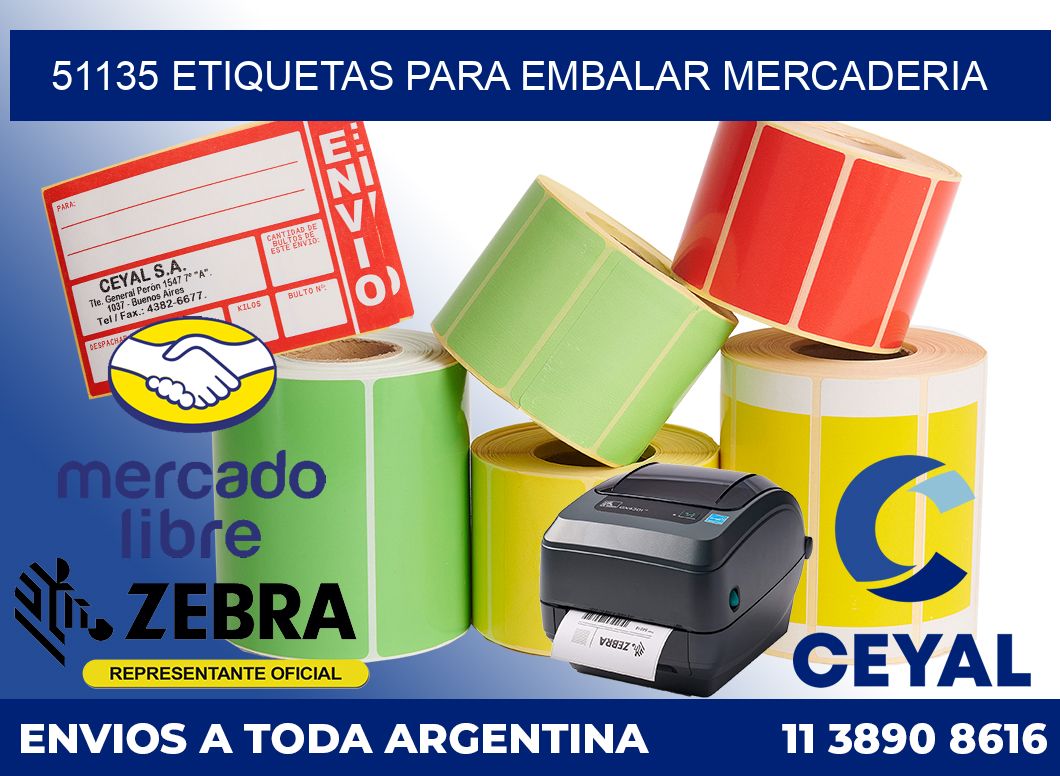 51135 Etiquetas para embalar mercaderia