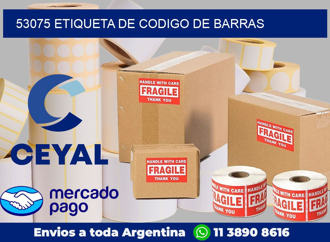 53075 Etiqueta de codigo de barras