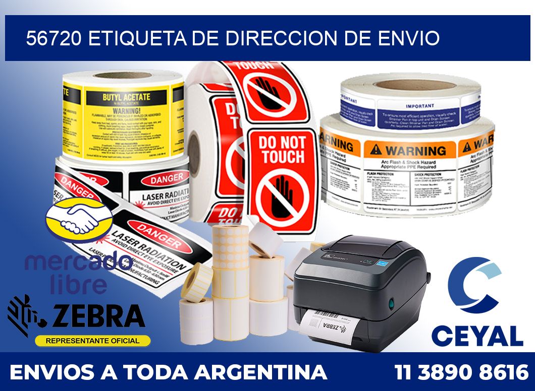 56720 Etiqueta de direccion de envio