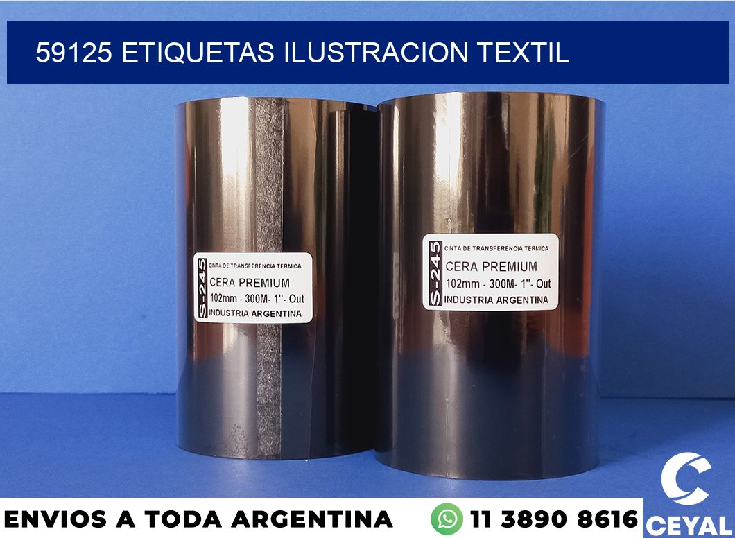 59125 etiquetas ilustracion textil