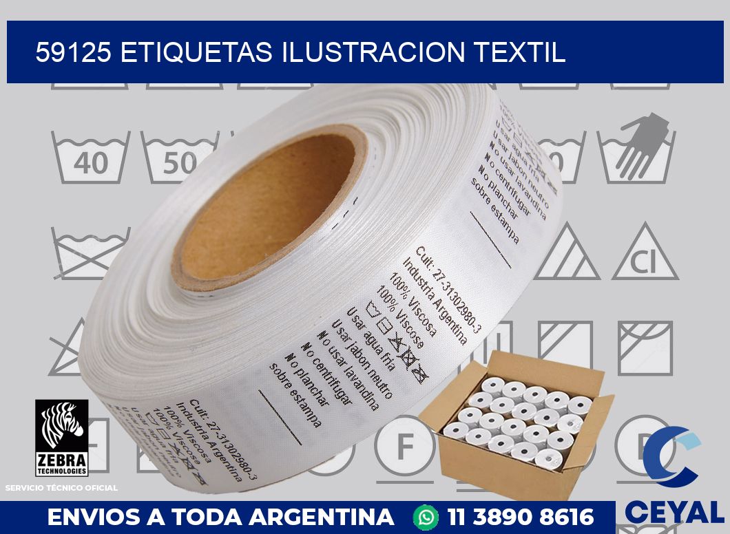 59125 etiquetas ilustracion textil