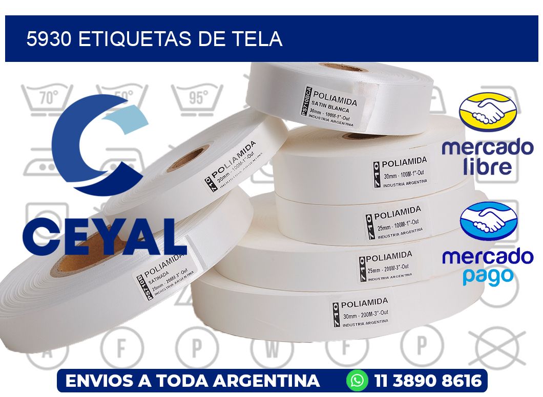 5930 Etiquetas de tela