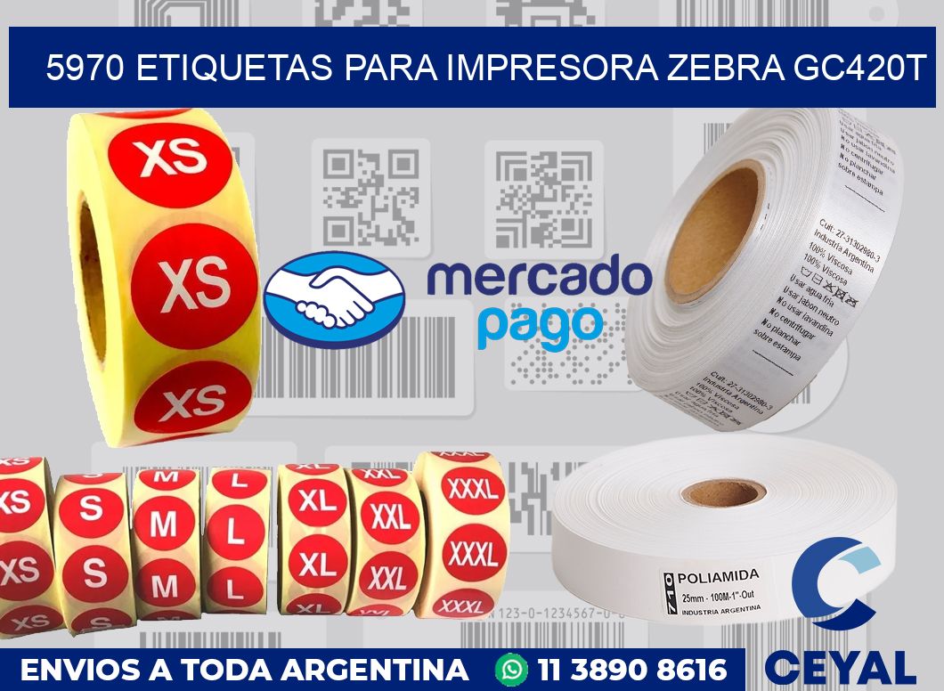 5970 etiquetas para impresora zebra GC420T