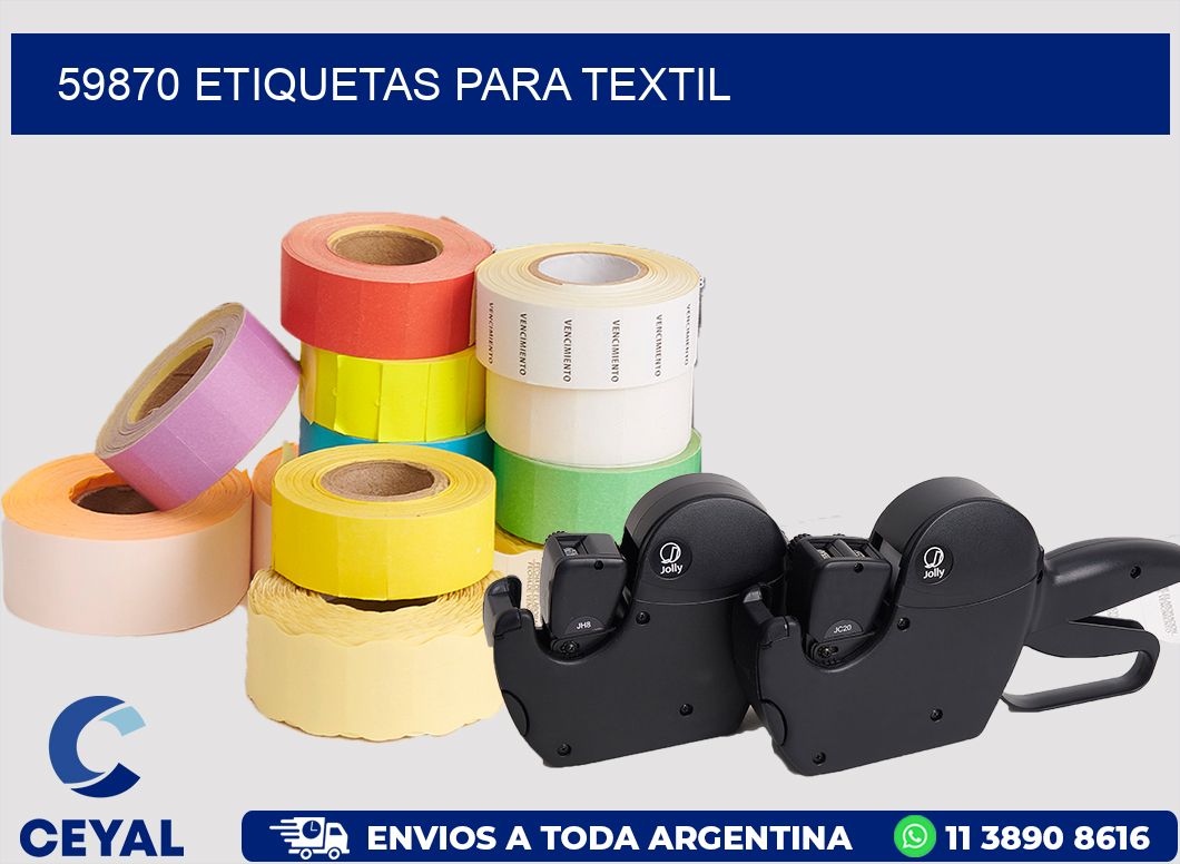 59870 etiquetas para textil