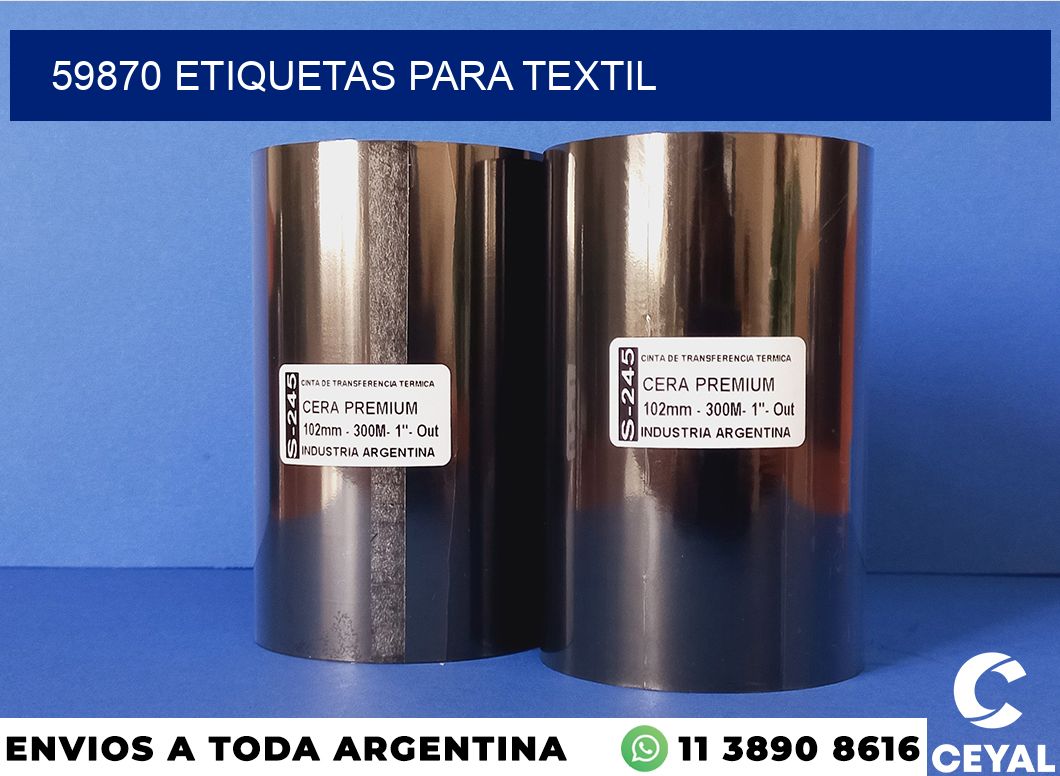 59870 etiquetas para textil