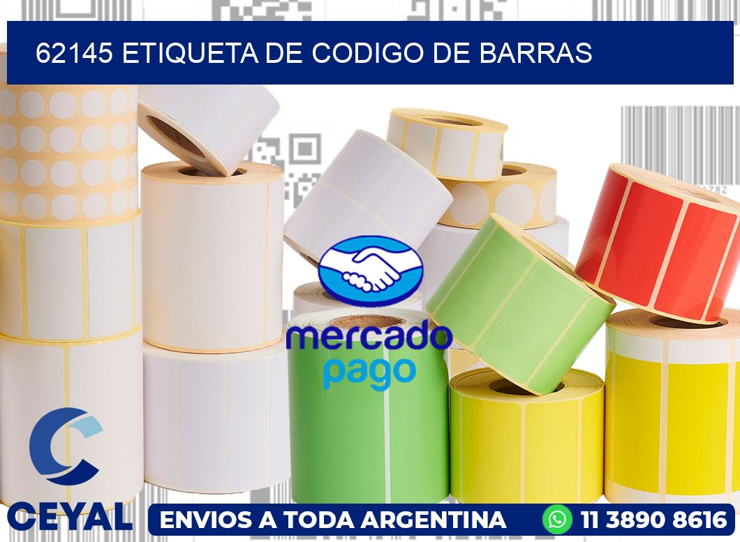 62145 Etiqueta de codigo de barras