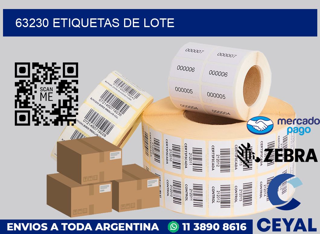 63230 Etiquetas de lote