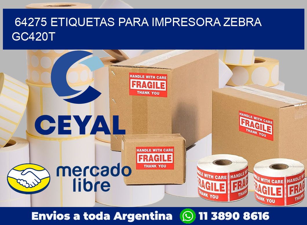 64275 etiquetas para impresora zebra GC420T