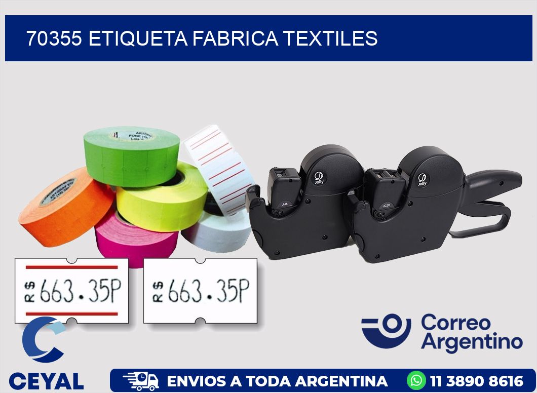 70355 etiqueta fabrica textiles