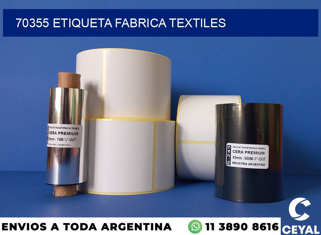70355 etiqueta fabrica textiles