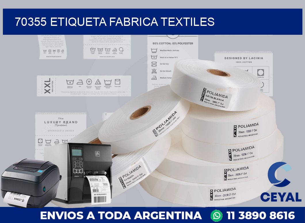 70355 etiqueta fabrica textiles