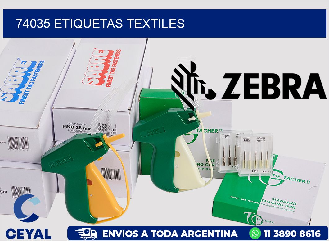 74035 etiquetas textiles